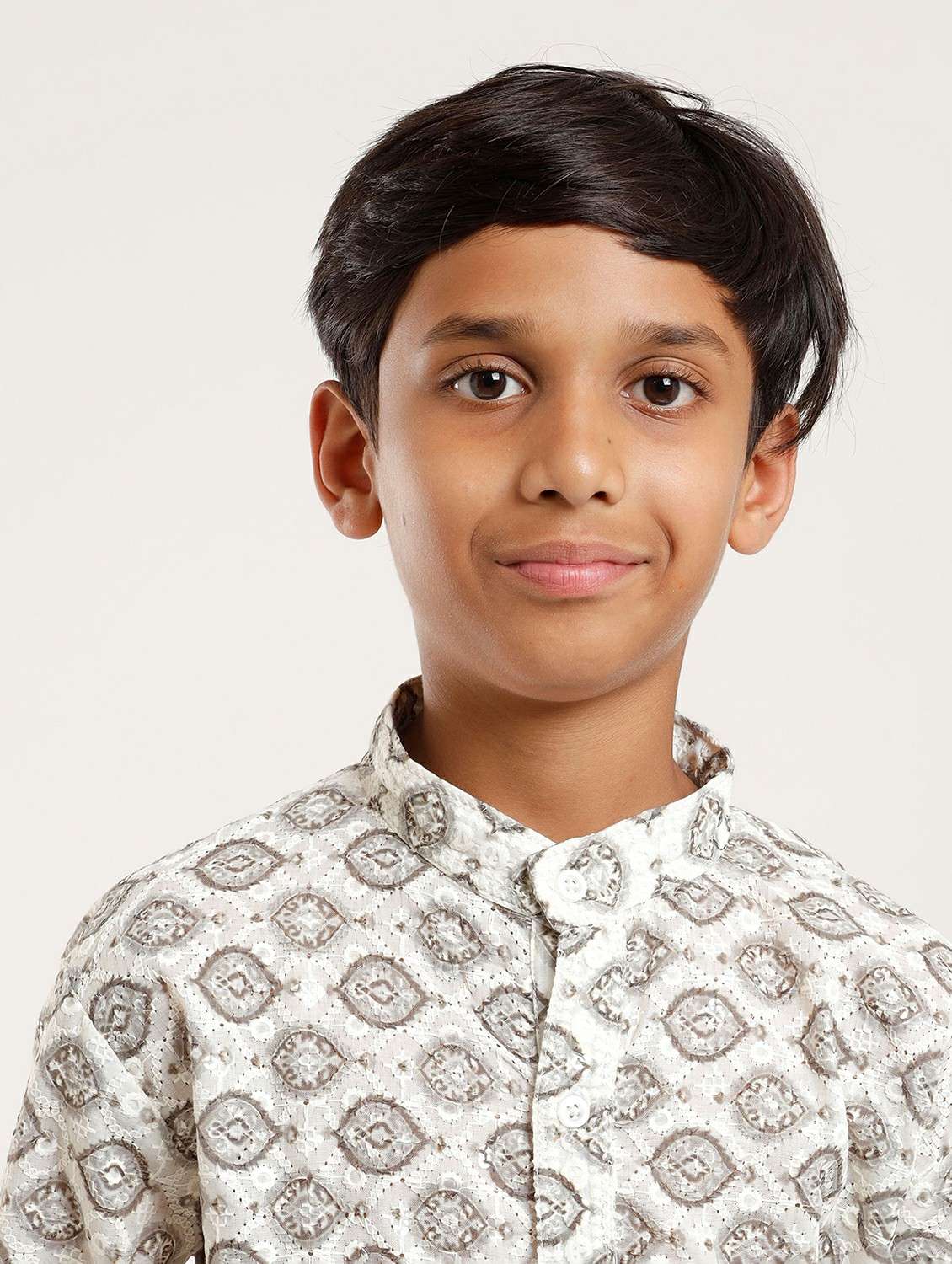 boys printed long sleeve straight kurta - 22272034 -  Standard Image - 2