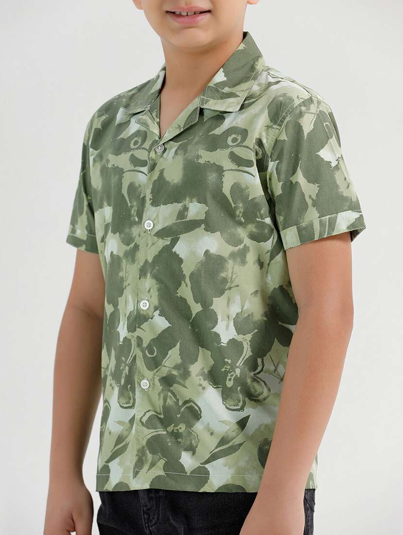 boys printed collared short sleeve shirt - 22272061 -  Standard Image - 2