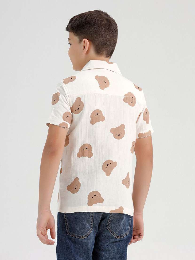 boys printed collared short sleeve shirt - 22272072 -  Standard Image - 2