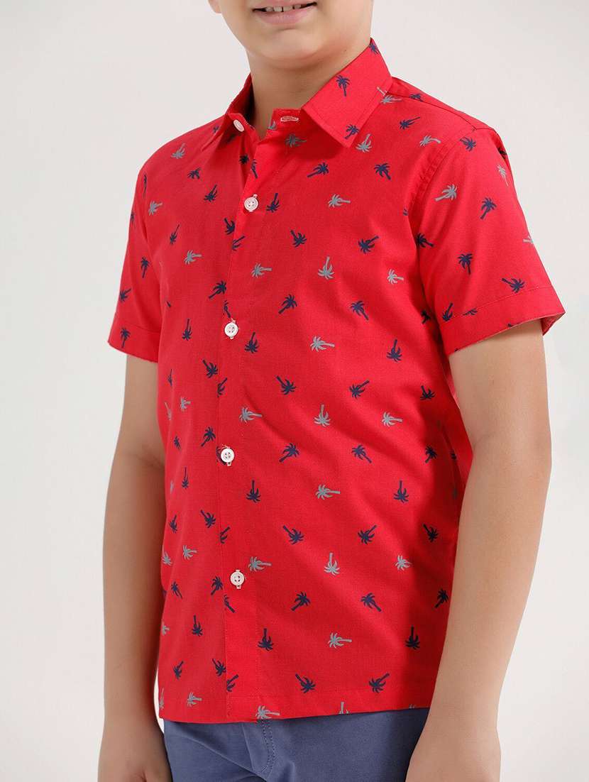 boys printed collared short sleeve shirt - 22272098 -  Standard Image - 2