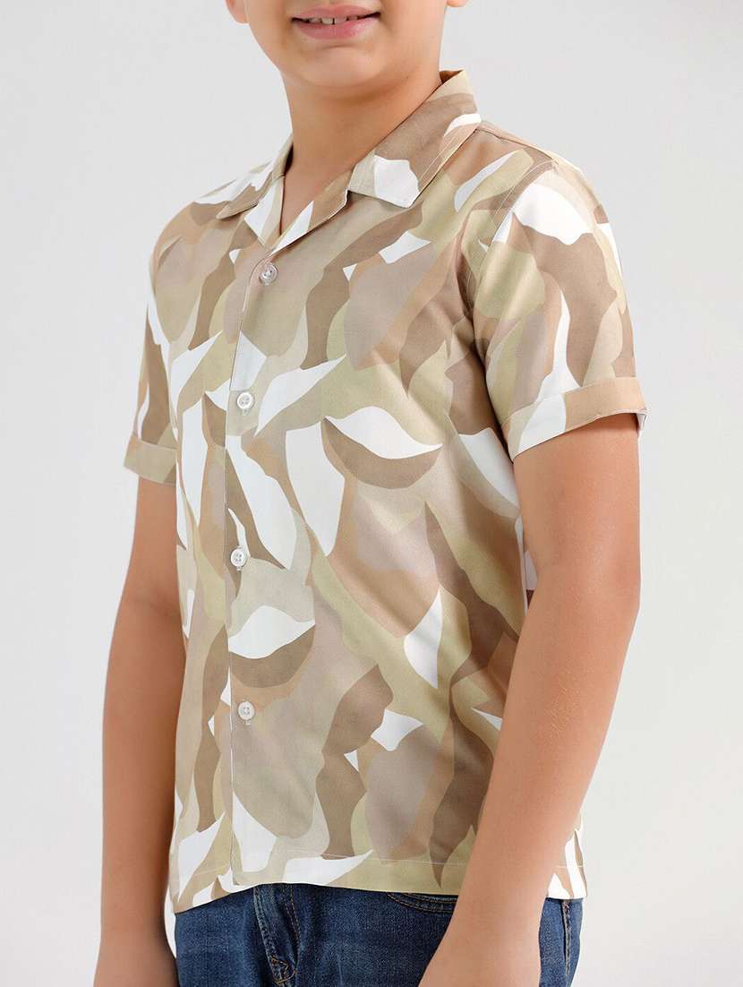 boys printed collared short sleeve shirt - 22272103 -  Standard Image - 2