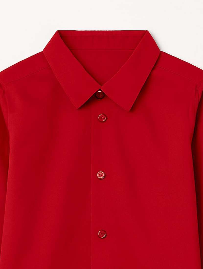 boys solid collared long sleeve shirt - 22272128 -  Standard Image - 2