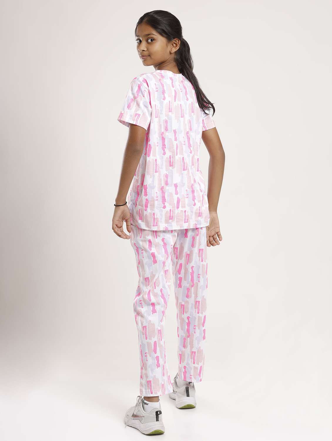girls printed short sleeve full length set - 22272195 -  Standard Image - 2