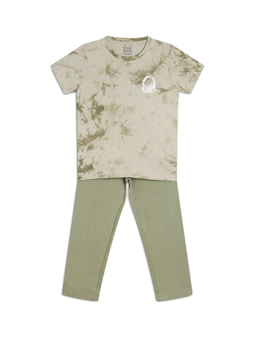 girls printed nightwear pyjama set - 22272222 -  Standard Image - 2