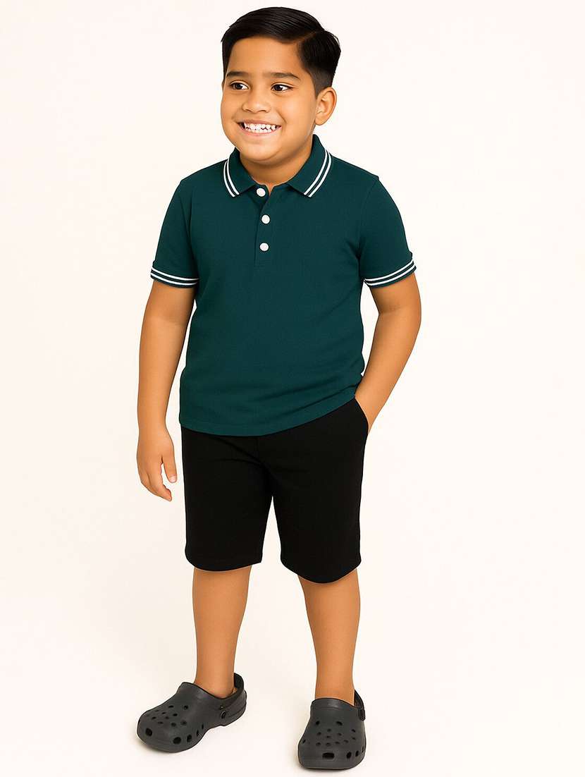 boys solid short sleeve polo t-shirt - 22272330 -  Standard Image - 2
