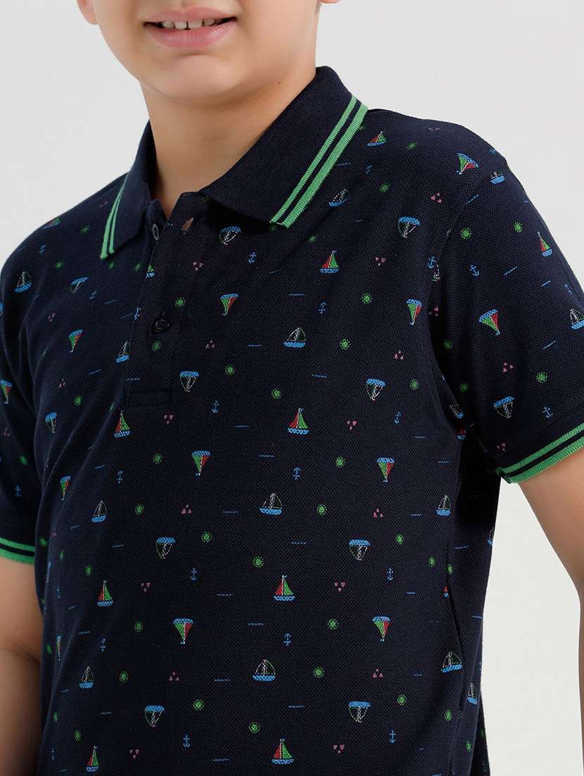 boys printed short sleeve polo t-shirt - 22272347 -  Standard Image - 2