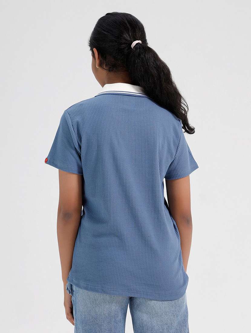 girls solid short sleeve polo tee - 22272401 -  Standard Image - 2