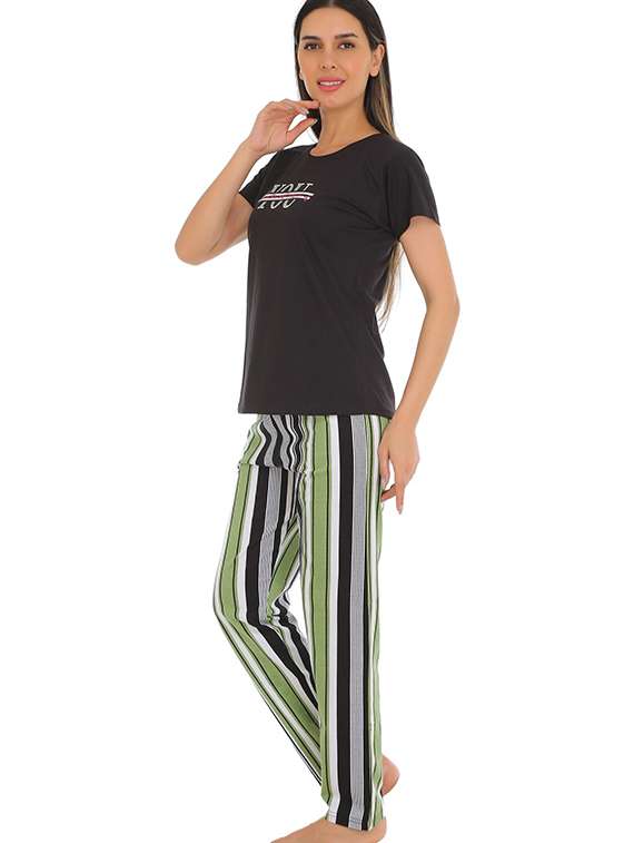 women printed nightwear pyjama set - 22272508 -  Standard Image - 2