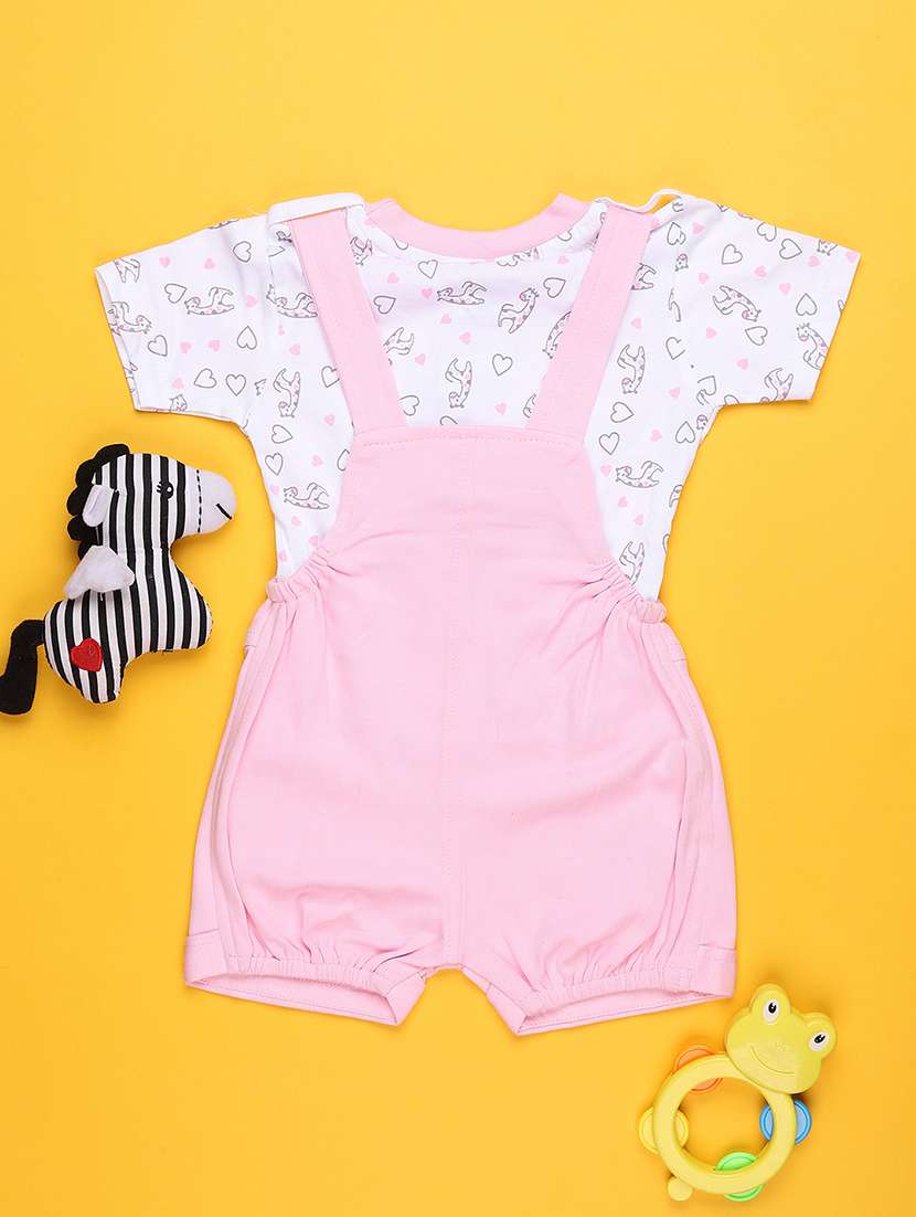 pink cotton dungarees twin sets & dungree - 22272622 -  Standard Image - 2