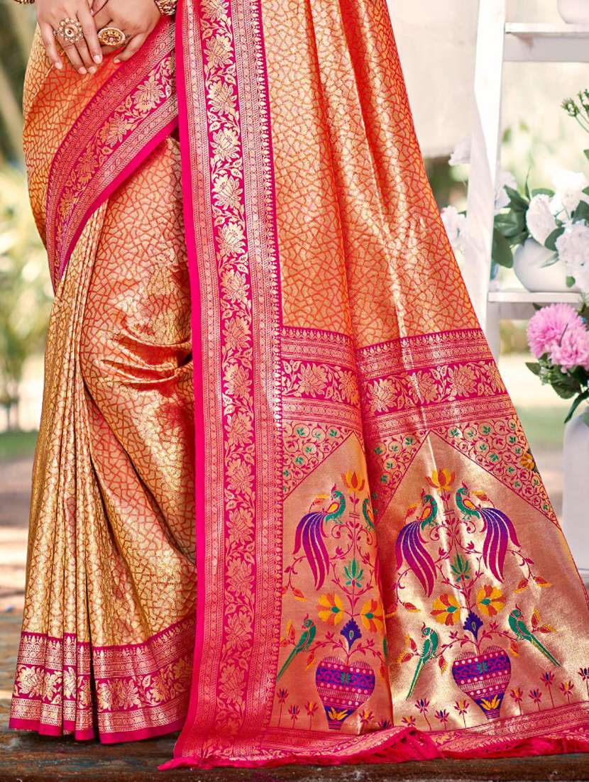 women self design kanjivaram saree with blouse - 22272661 -  Standard Image - 2