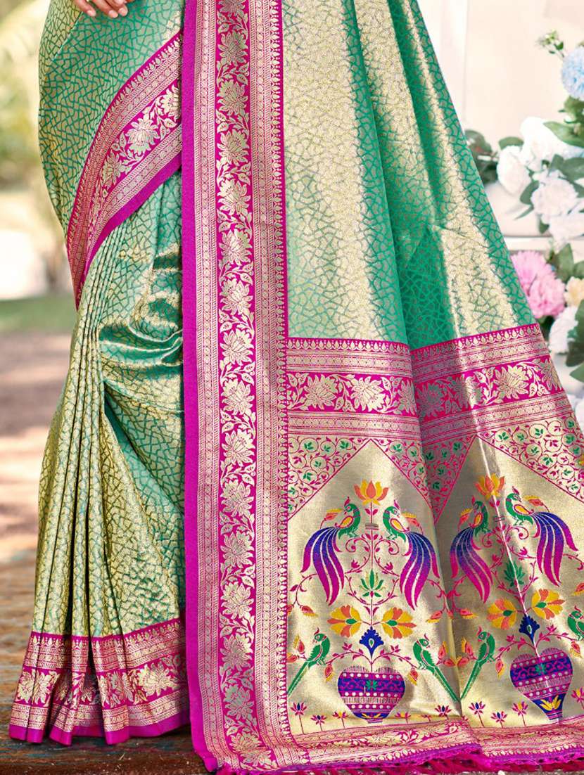 women self design kanjivaram saree with blouse - 22272664 -  Standard Image - 2