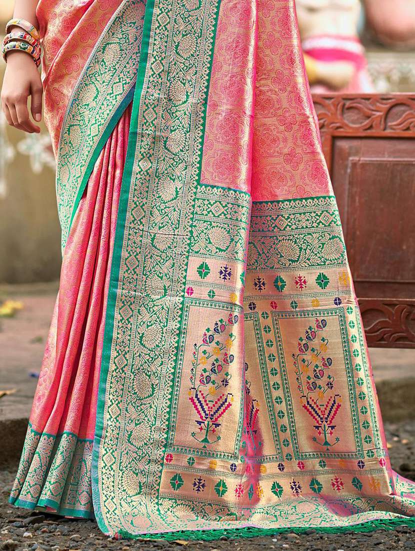 women self design kanjivaram saree with blouse - 22272672 -  Standard Image - 2