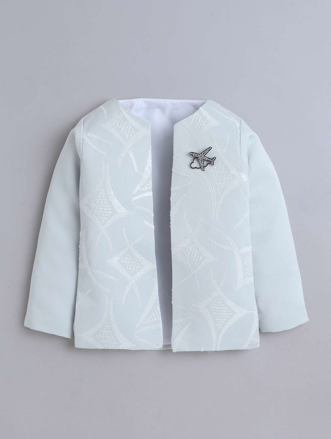 boys embroidered long sleeve sherwani set - 22272698 -  Standard Image - 2