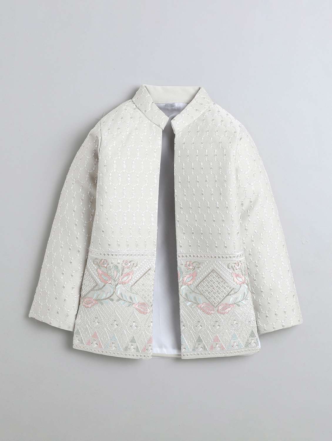 boys embroidered long sleeve sherwani set - 22272705 -  Standard Image - 2