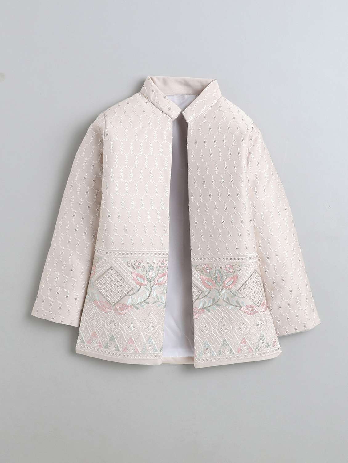 boys embroidered long sleeve sherwani set - 22272707 -  Standard Image - 2