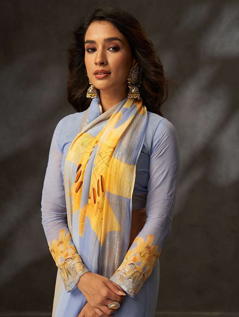 women floral printed saree with blouse - 22272714 -  Standard Image - 2