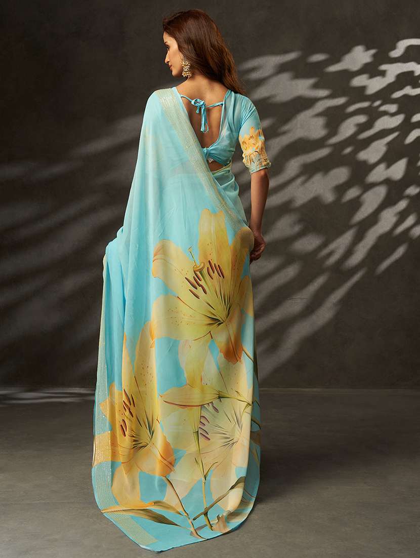 women floral printed saree with blouse - 22272717 -  Standard Image - 2