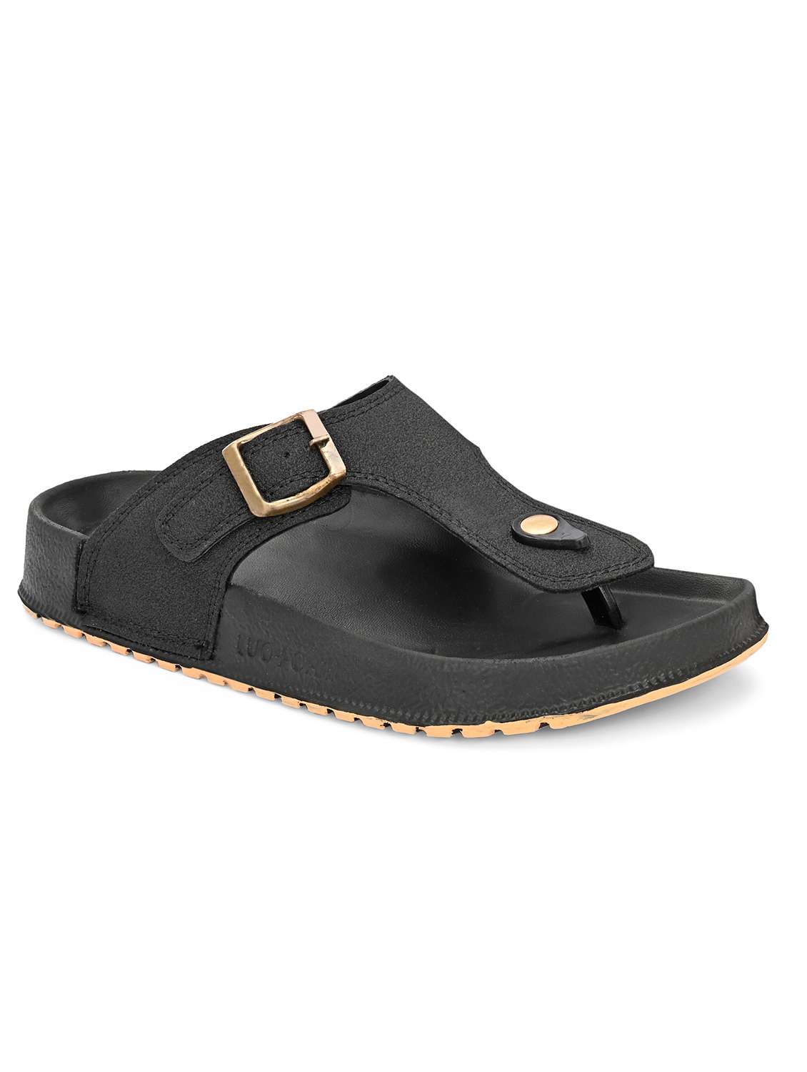 men black slip on sandal - 22272719 -  Standard Image - 2