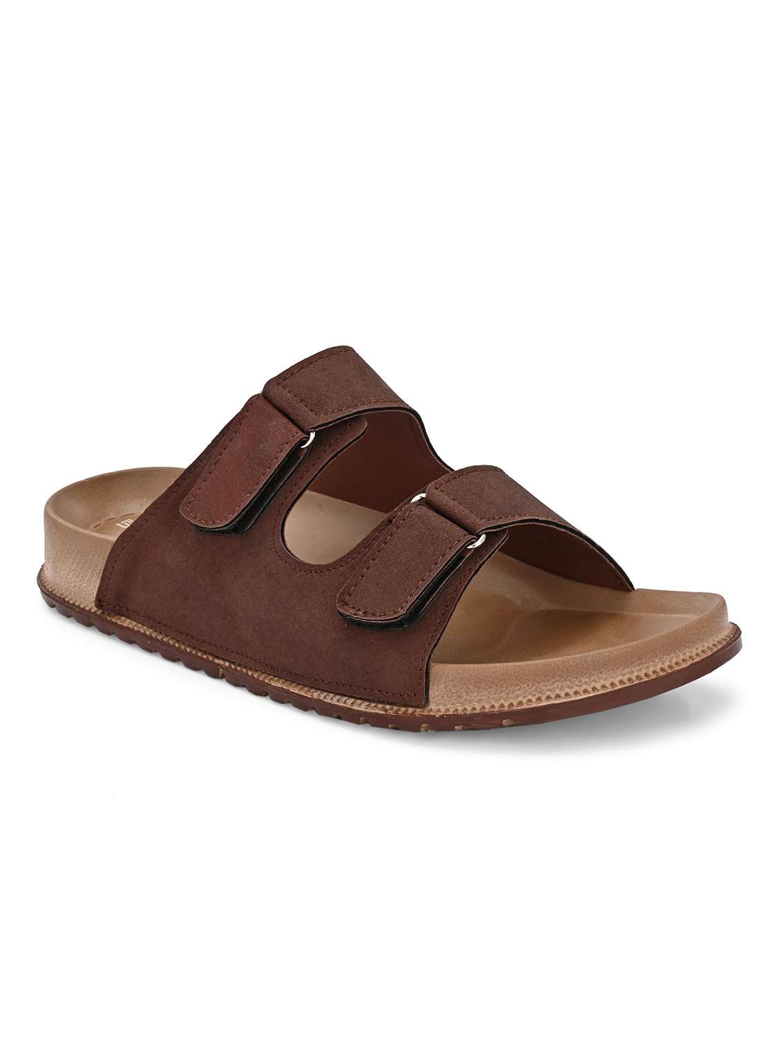 men brown slip on sandal - 22272720 -  Standard Image - 2