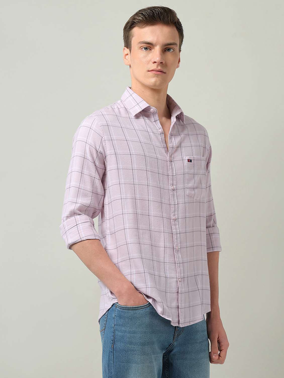 men checkered long sleeve regualr fit casual shirt - 22272864 -  Standard Image - 2