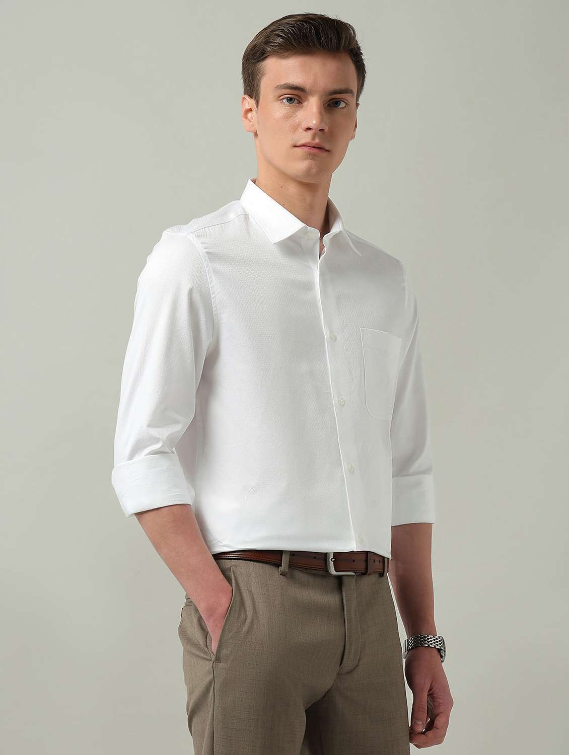 men self design long sleeve regular fit formal shirt - 22272869 -  Standard Image - 2