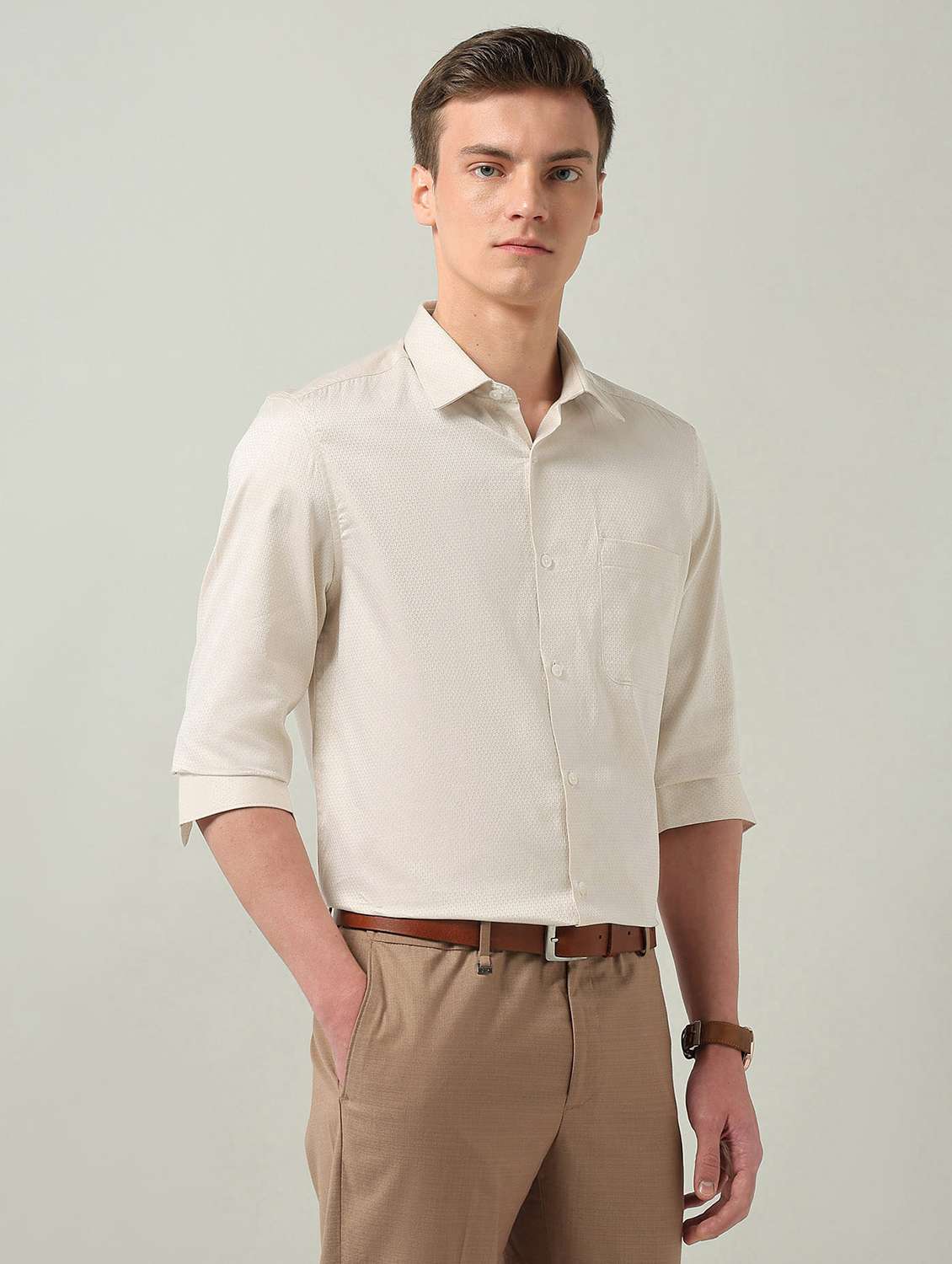 men self design long sleeve regular fit formal shirt - 22272870 -  Standard Image - 2