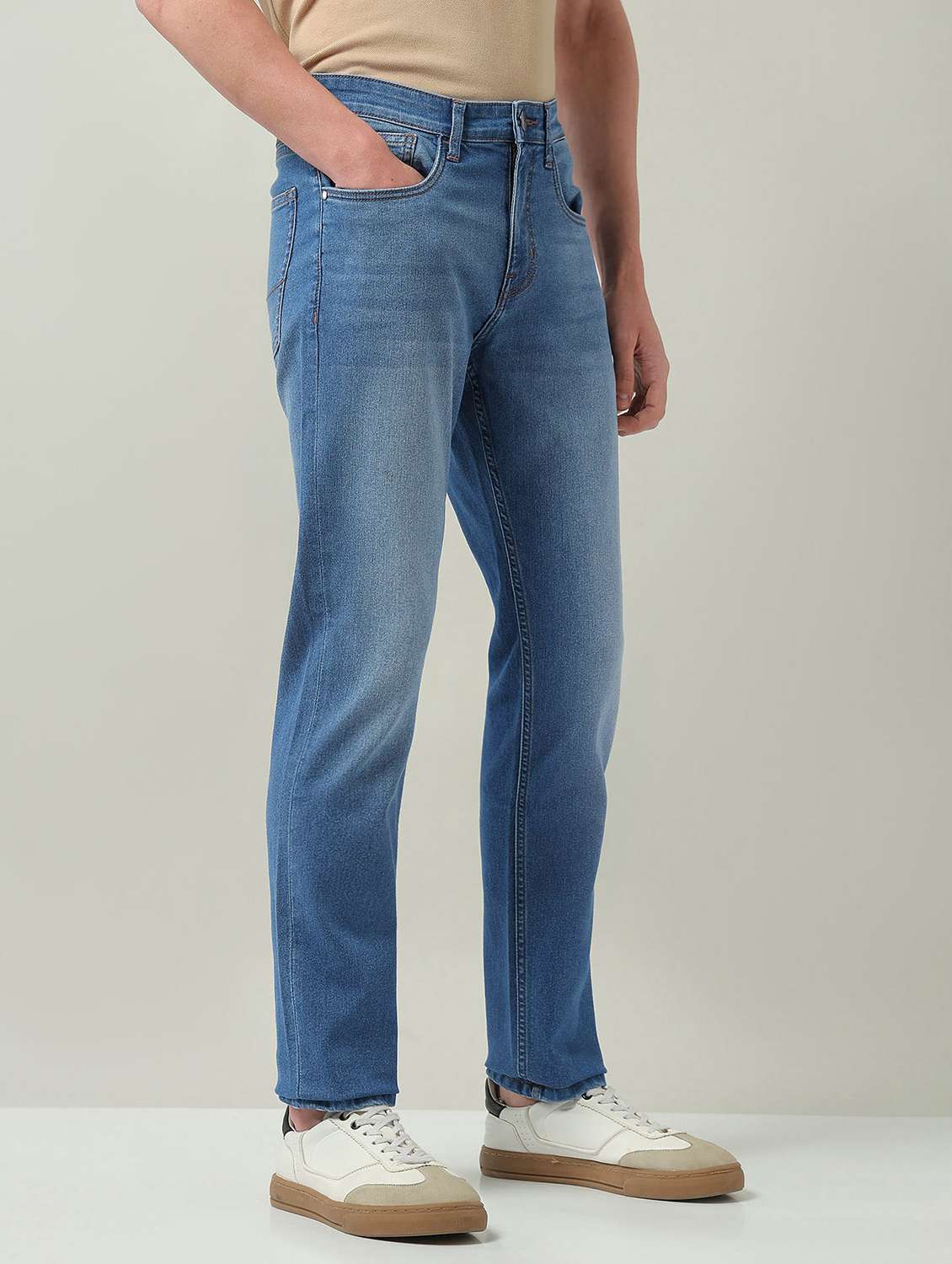 men washed mid rise full length slim fit jeans - 22272871 -  Standard Image - 2