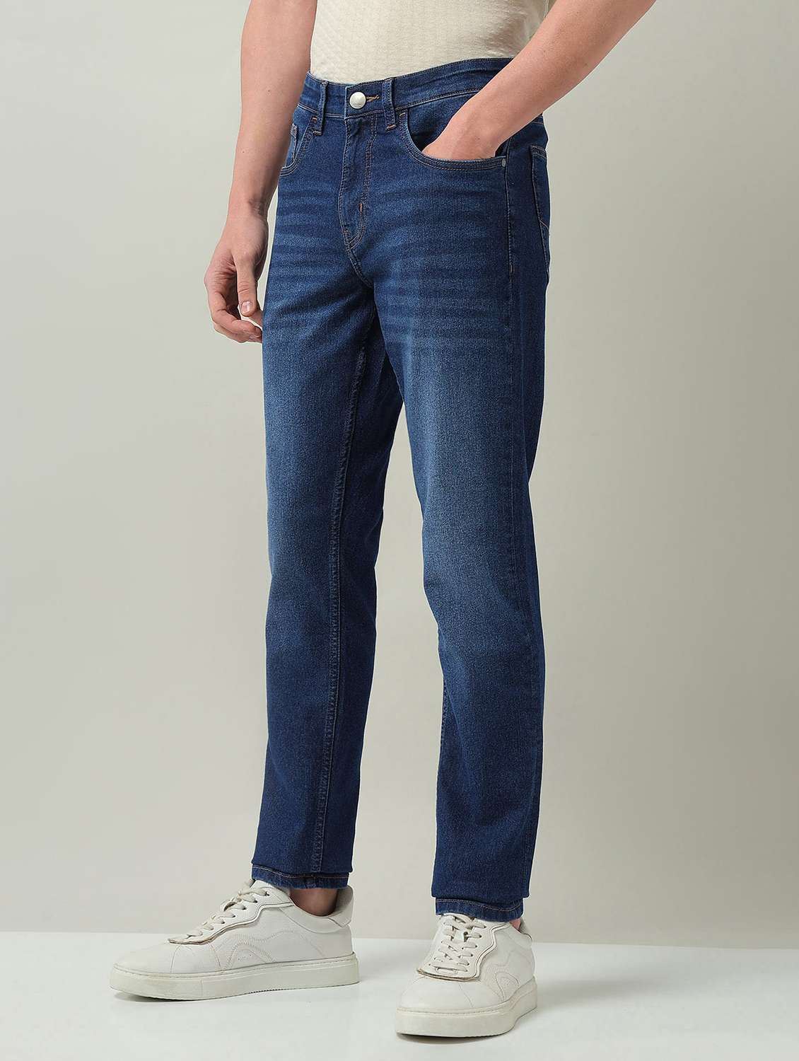 men washed mid rise full length slim fit jeans - 22272872 -  Standard Image - 2