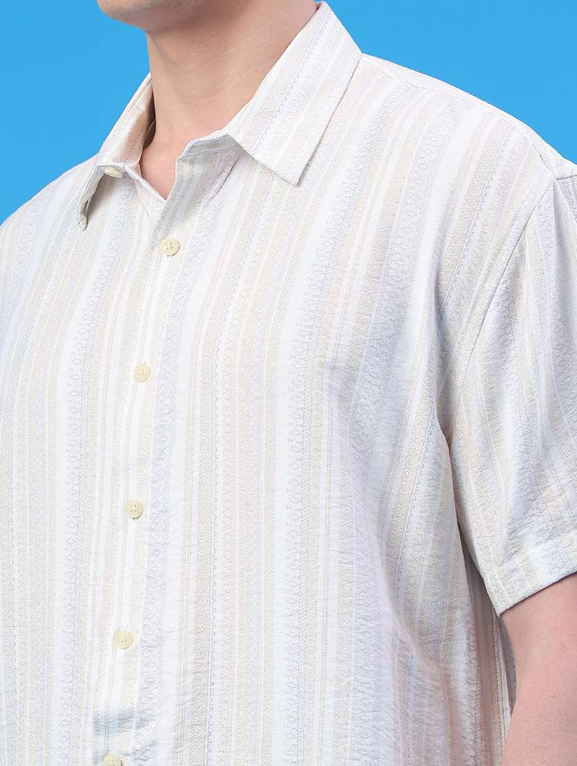 men printed short sleeve regular fit casual shirt - 22273150 -  Standard Image - 2