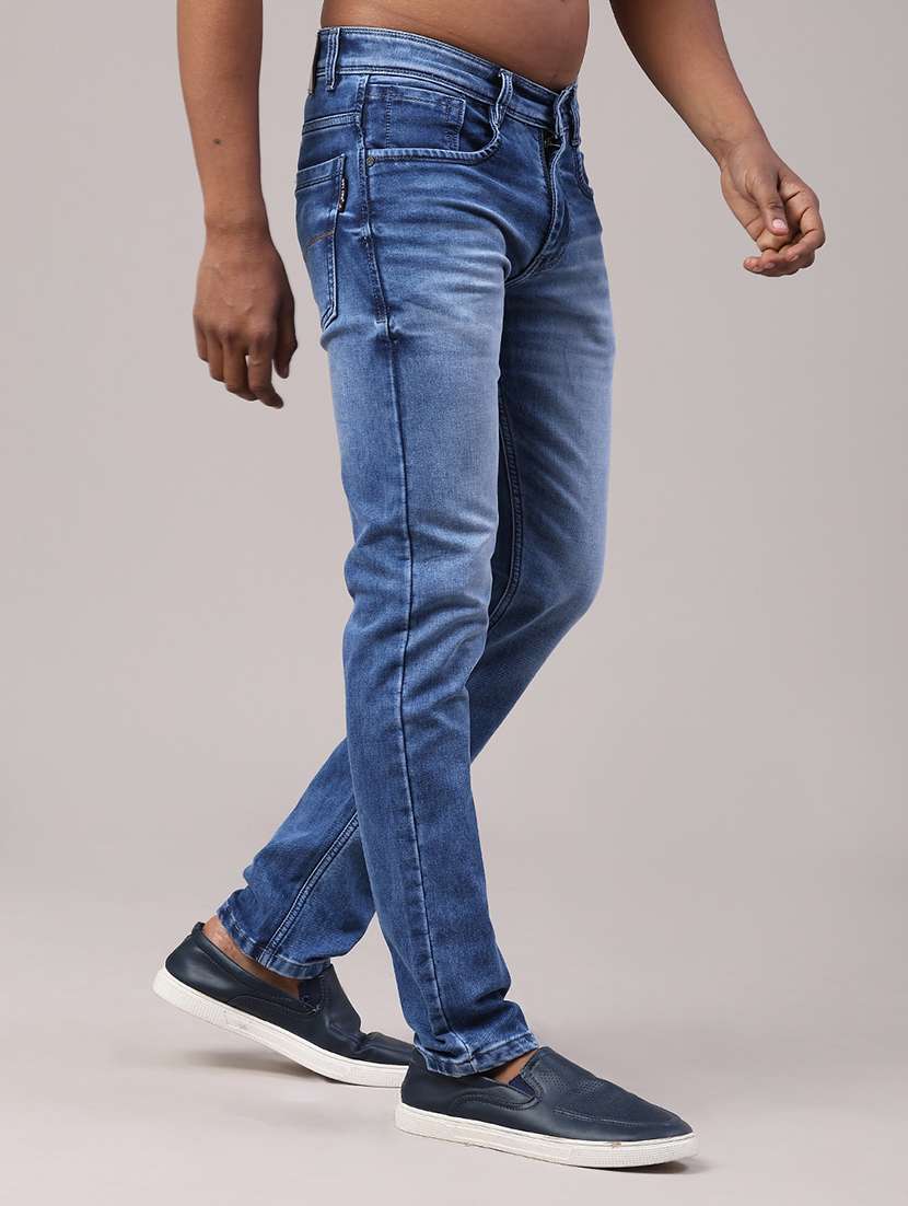 men washed mid rise full length slim fit jeans - 22273173 -  Standard Image - 2
