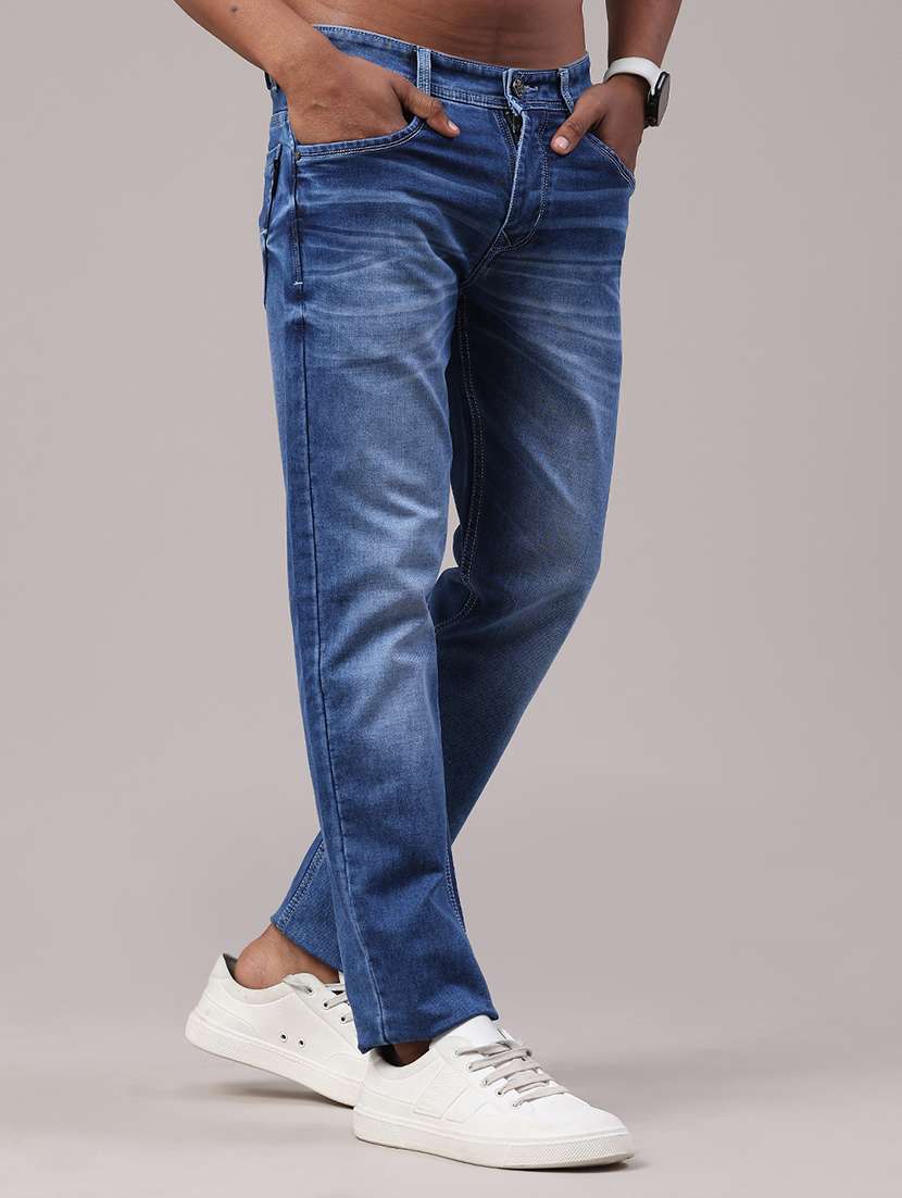 men washed mid rise full length slim fit jeans - 22273174 -  Standard Image - 2