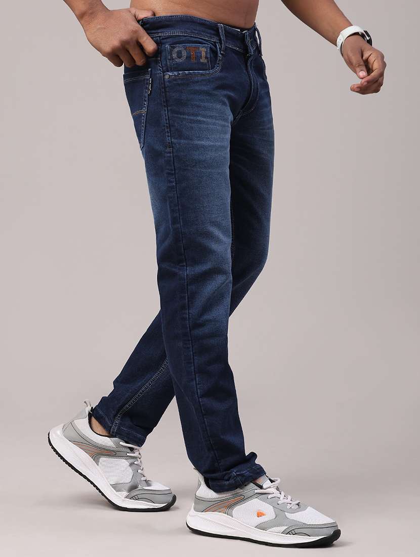 men washed mid rise full length slim fit jeans - 22273175 -  Standard Image - 2