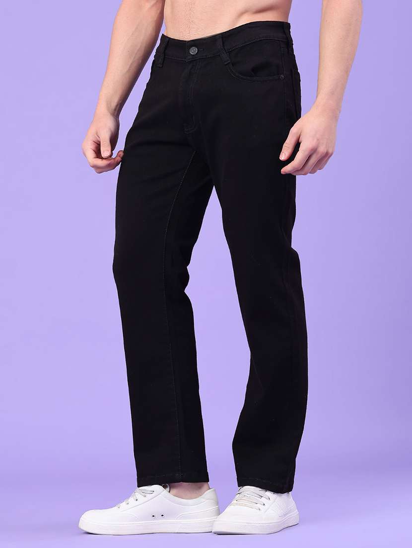 Men Plain Mid Rise Full Length Jeans - 22273176 -  Standard Image - 2