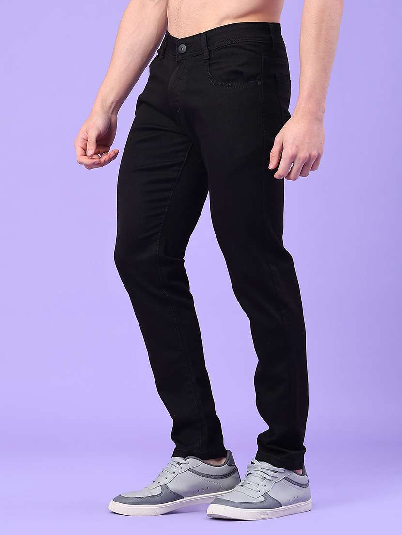 men plain mid rise full length jeans - 22273177 -  Standard Image - 2