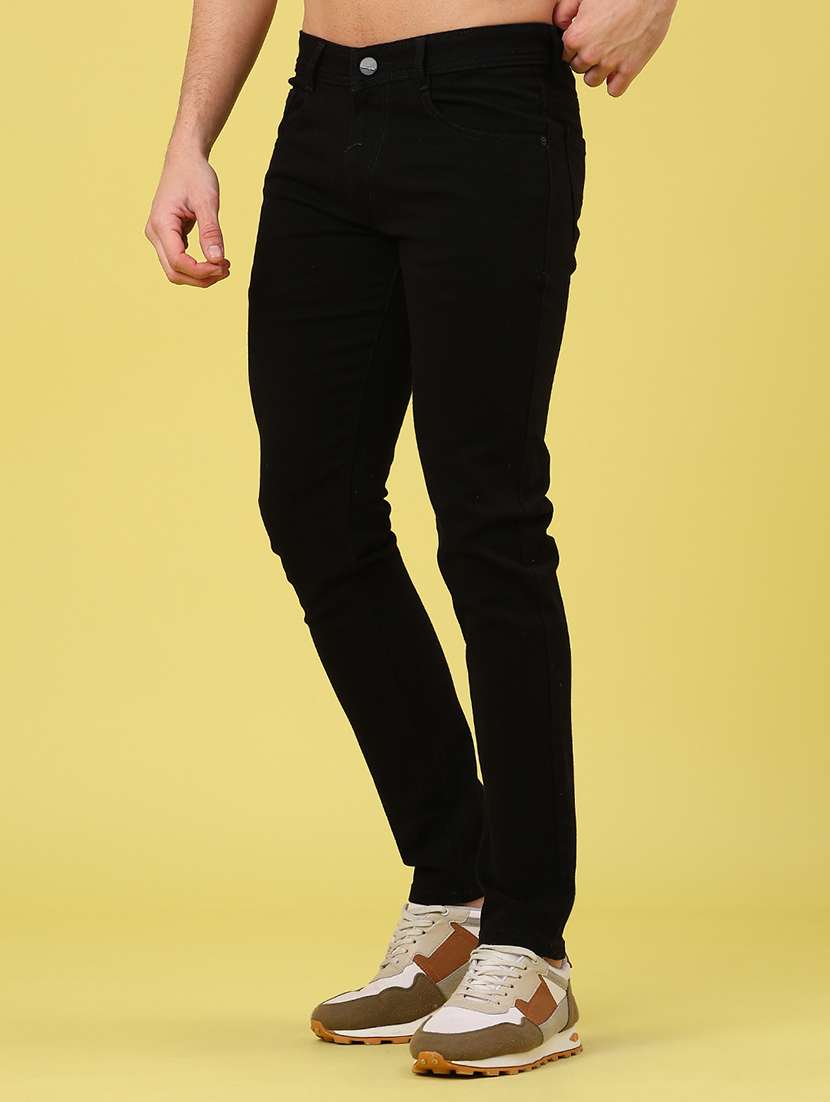 men plain mid rise full length jeans - 22273184 -  Standard Image - 2