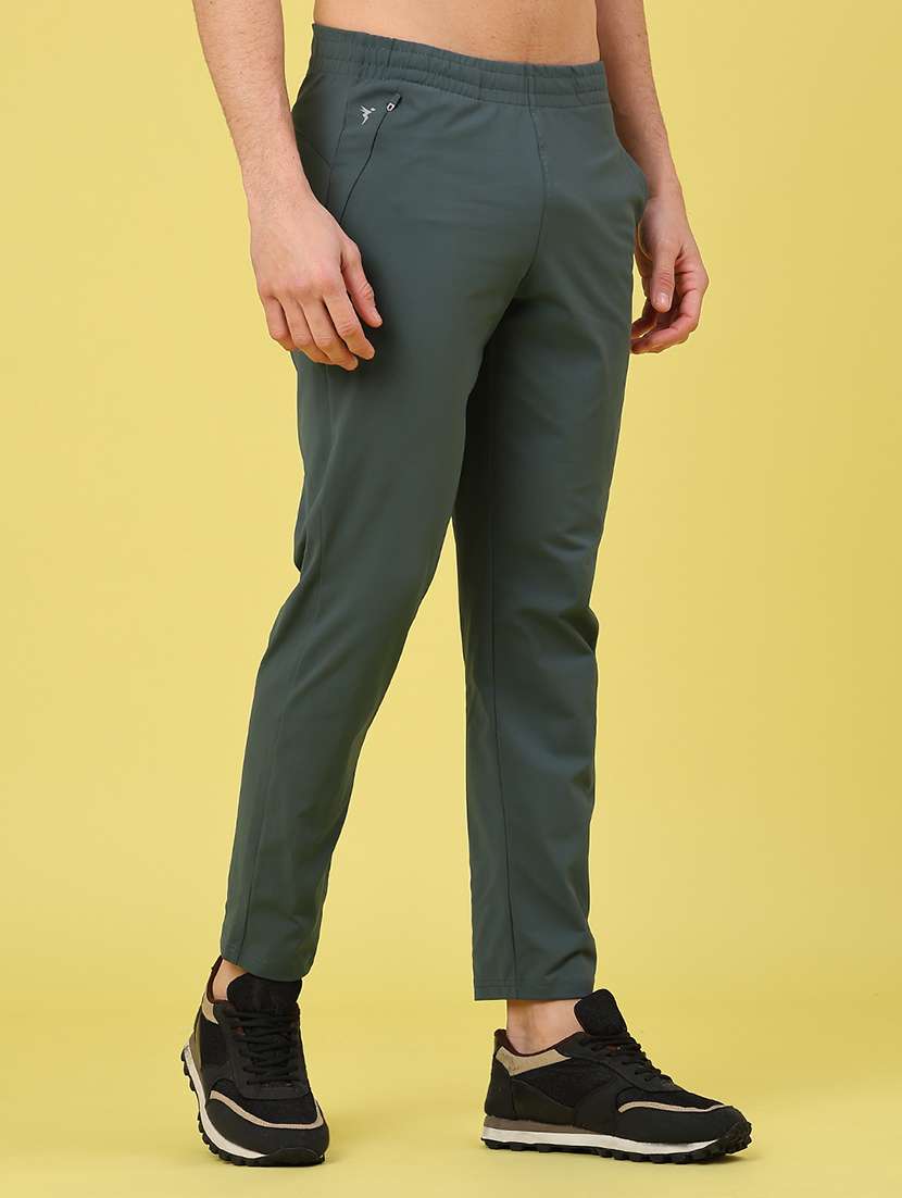 men solid mid rise regular fit track pant - 22273318 -  Standard Image - 2