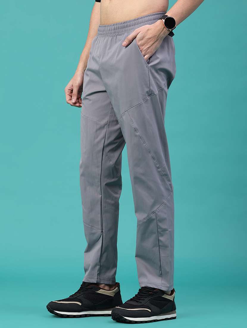 men solid mid rise full length track pant - 22273325 -  Standard Image - 2