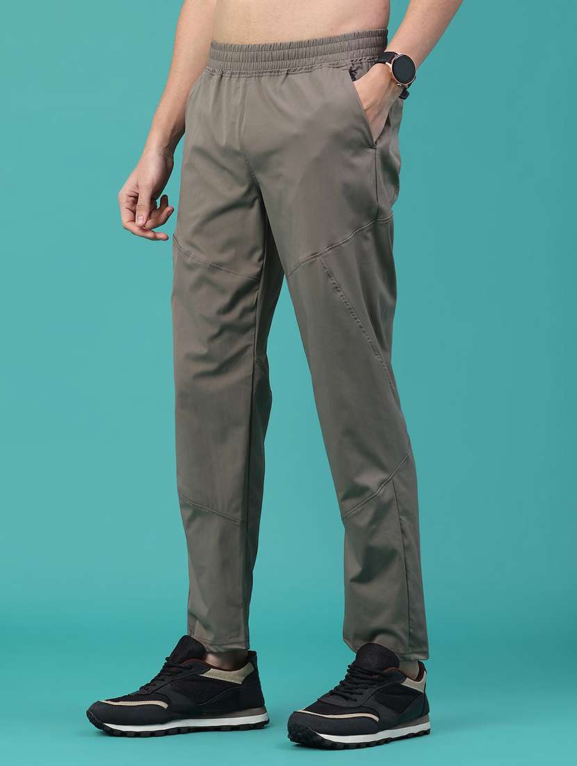 men solid mid rise full length track pant - 22273326 -  Standard Image - 2