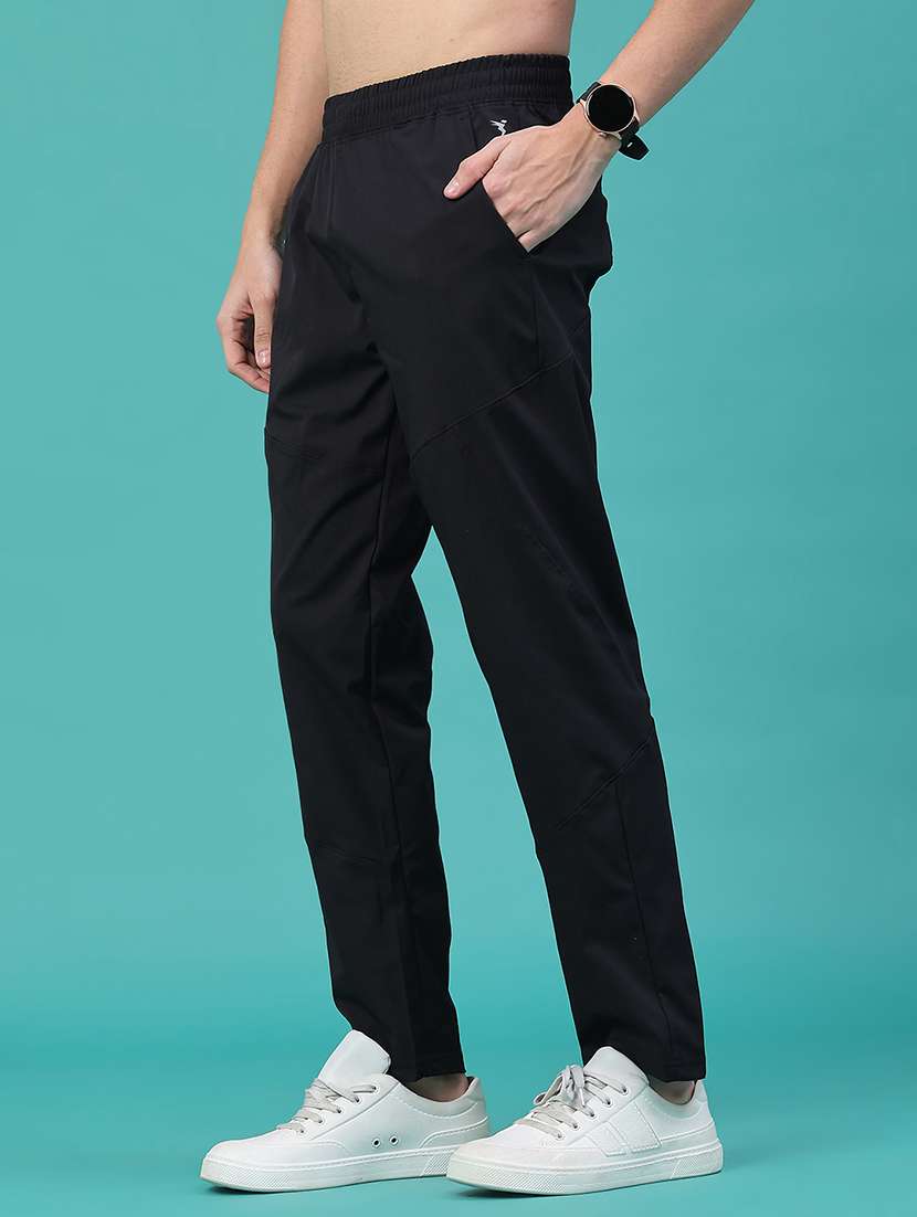 men solid mid rise full length track pant - 22273328 -  Standard Image - 2