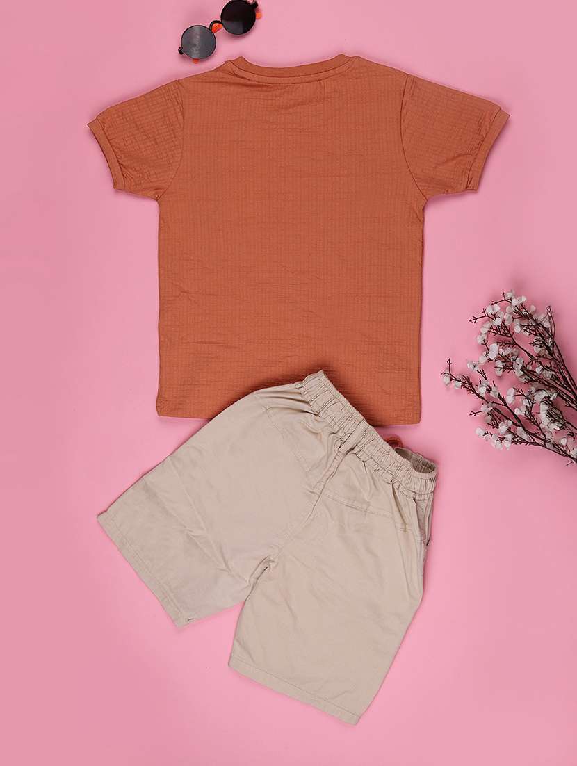 boys printed t-shirt & shorts co-ords set - 22273386 -  Standard Image - 2