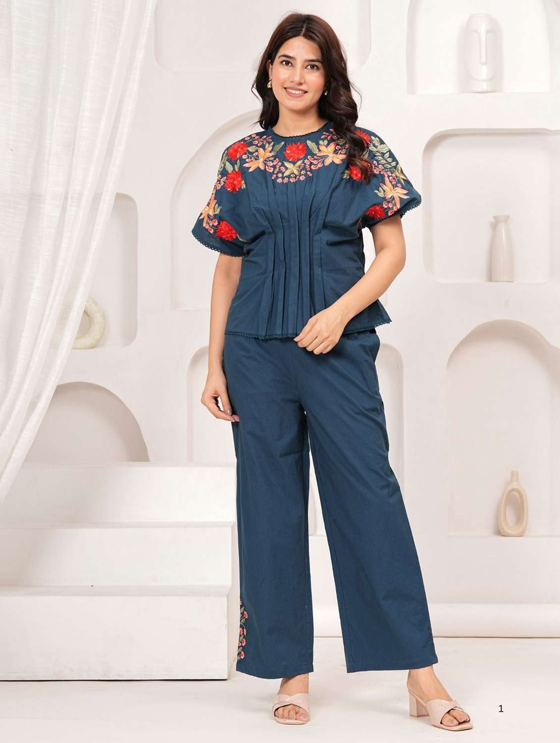 Women Embroidered Top And Trouser Co-ord Set - 22273643 -  Standard Image - 2