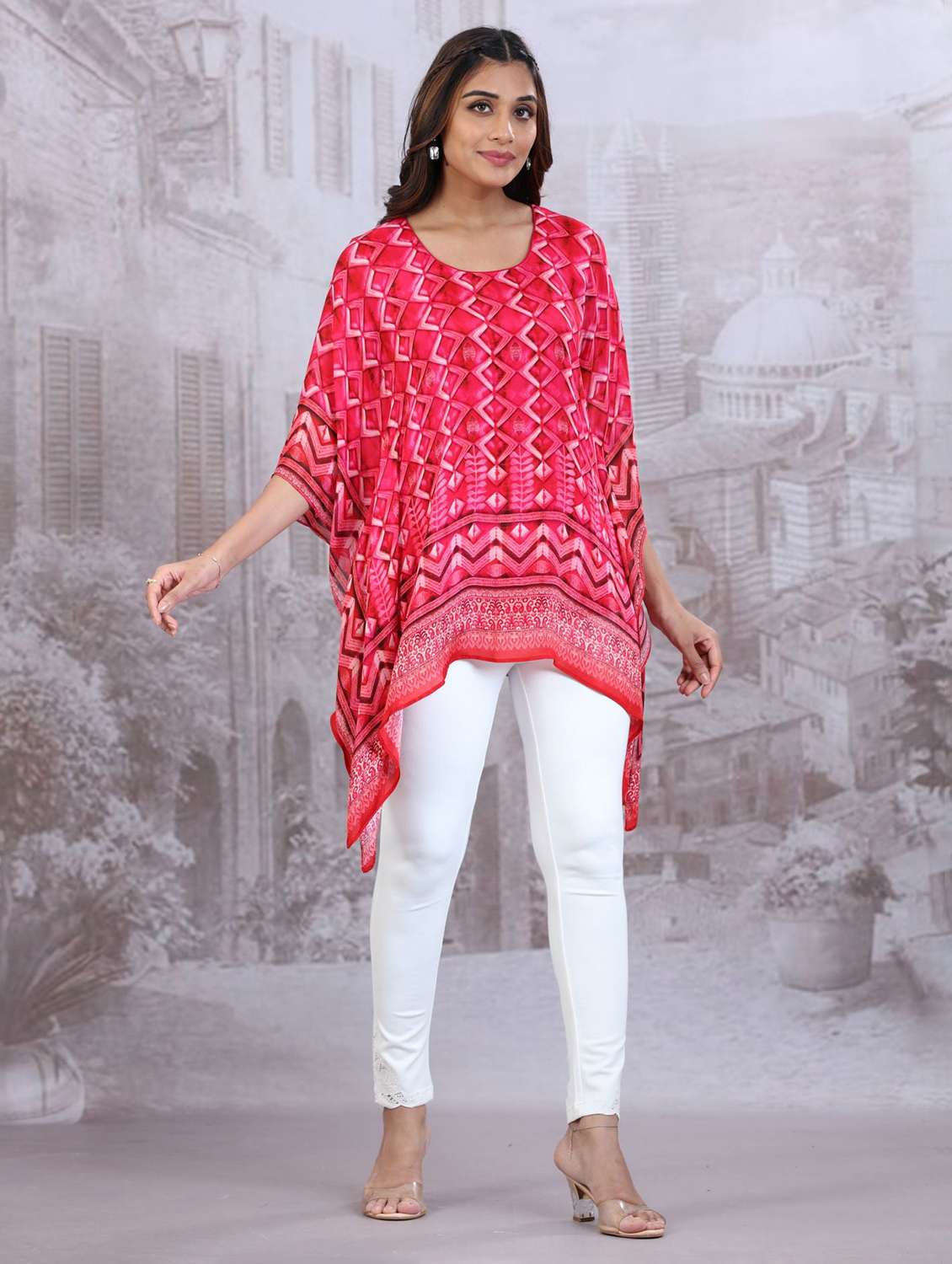 women printed kimono sleeve kaftan tunic - 22273680 -  Standard Image - 2