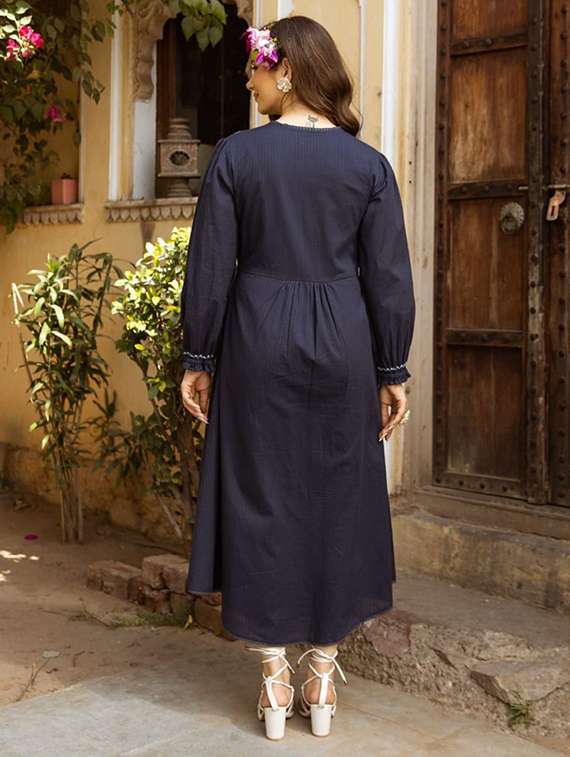 women embroidered fit & flare dress - 22273805 -  Standard Image - 2