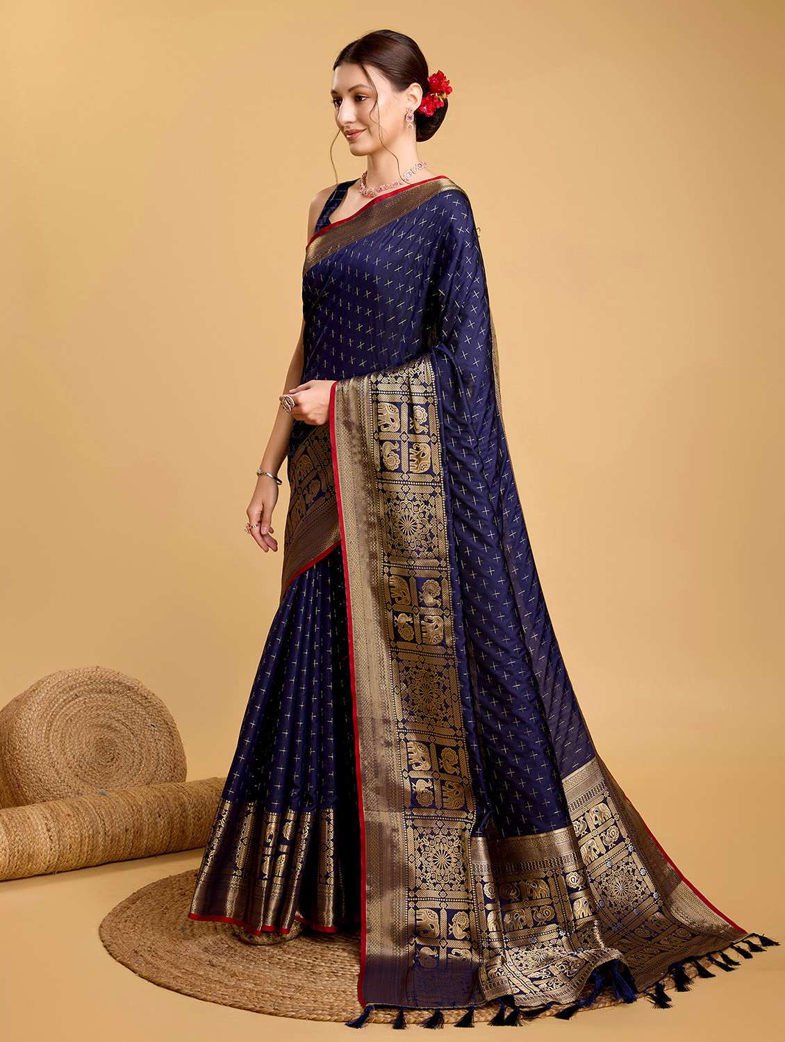 women self design banarasi saree with blouse - 22274026 -  Standard Image - 2