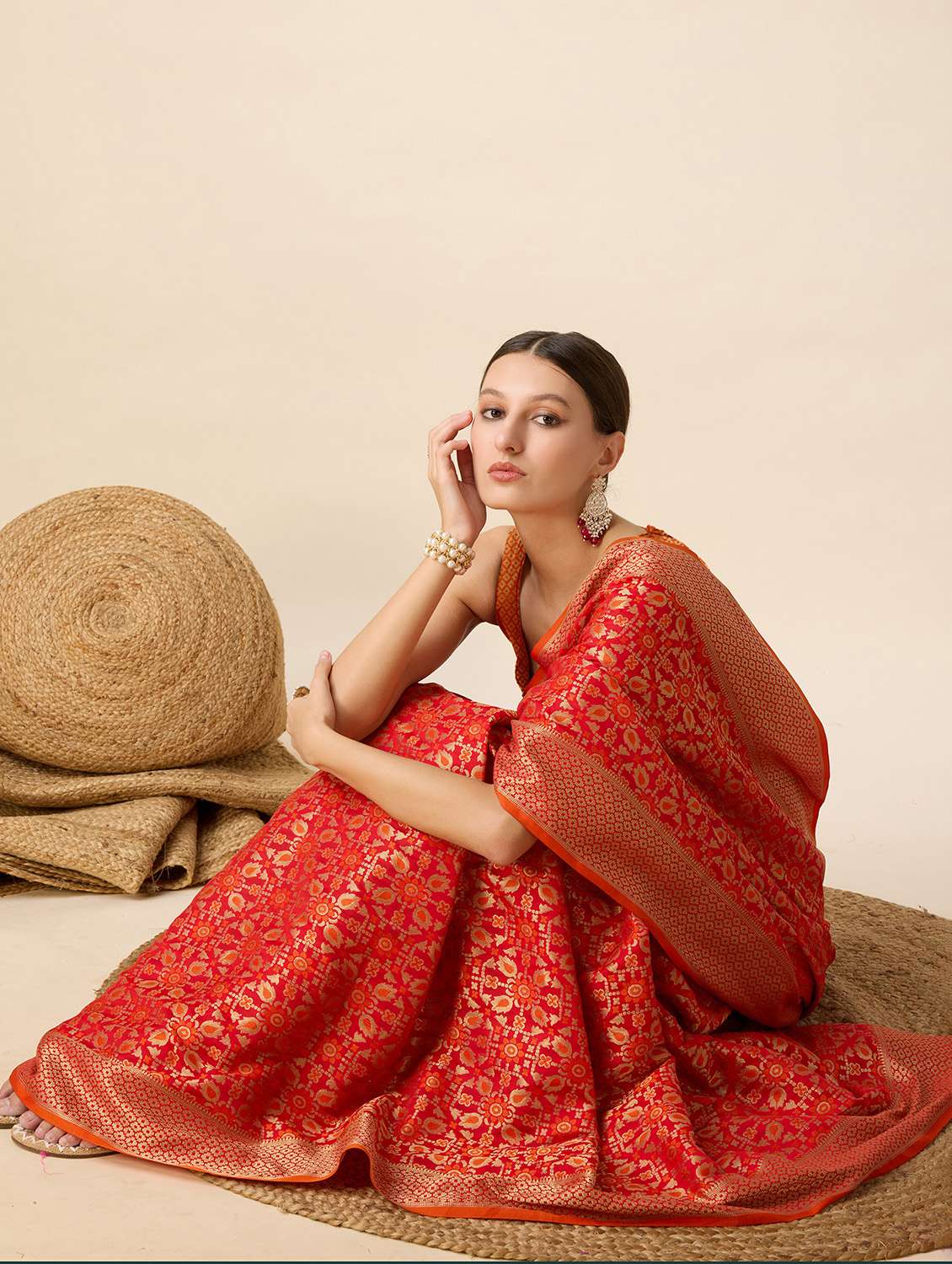 women self design banarasi saree with blouse - 22274078 -  Standard Image - 2