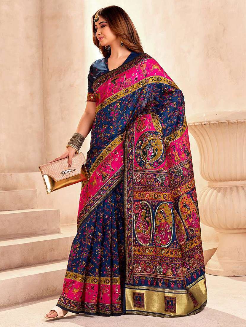 women self design bordered saree with blouse - 22274212 -  Standard Image - 2