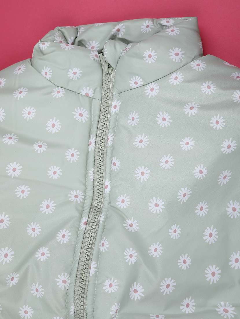 girls floral print long sleeve quilted jacket - 22274230 -  Standard Image - 2