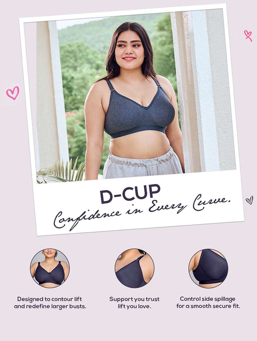 wome pack of 3  plus size solid minimizer bra - 22274244 -  Standard Image - 7