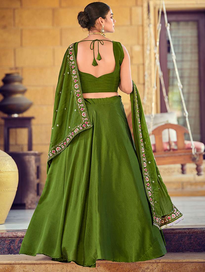 women solid semi stitched flared lehenga - 22274248 -  Standard Image - 2