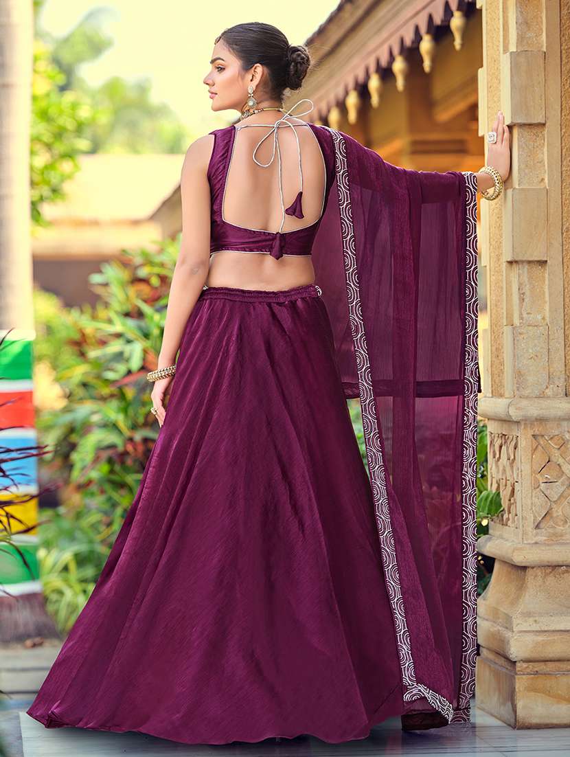 women solid semi stitched flared lehenga - 22274249 -  Standard Image - 2